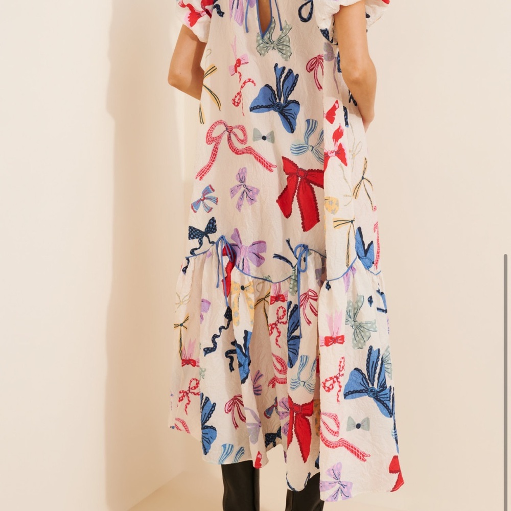 ISO Free People Tied In A Bow Midi Dress - Picture 2 of 4